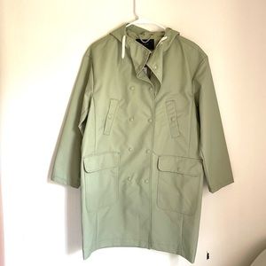NWT J. Crew Classic Raincoat in Shale Green